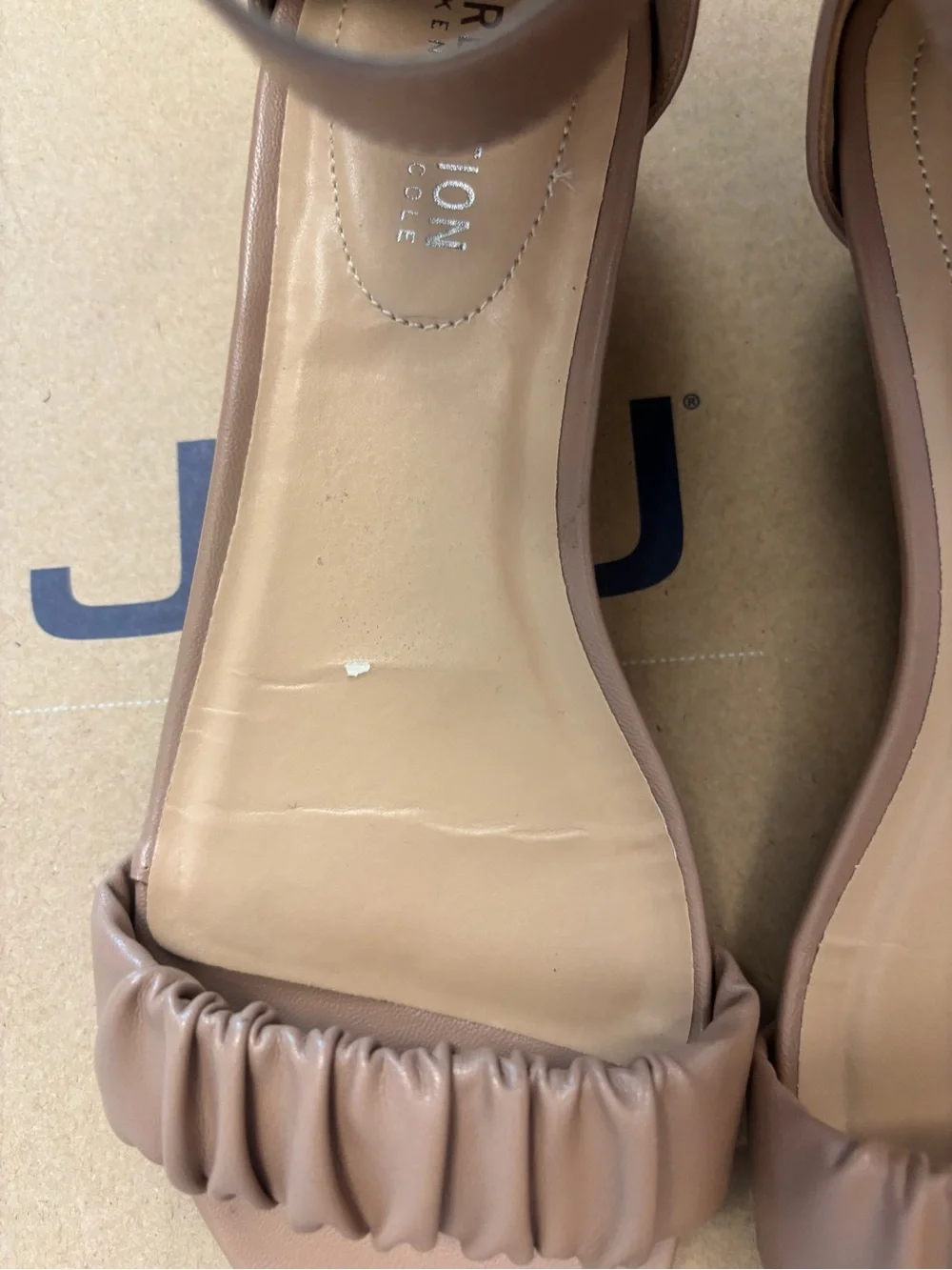 Kenneth Cole Reaction Great Scrunch Ankle-Strap Ruched Sandals